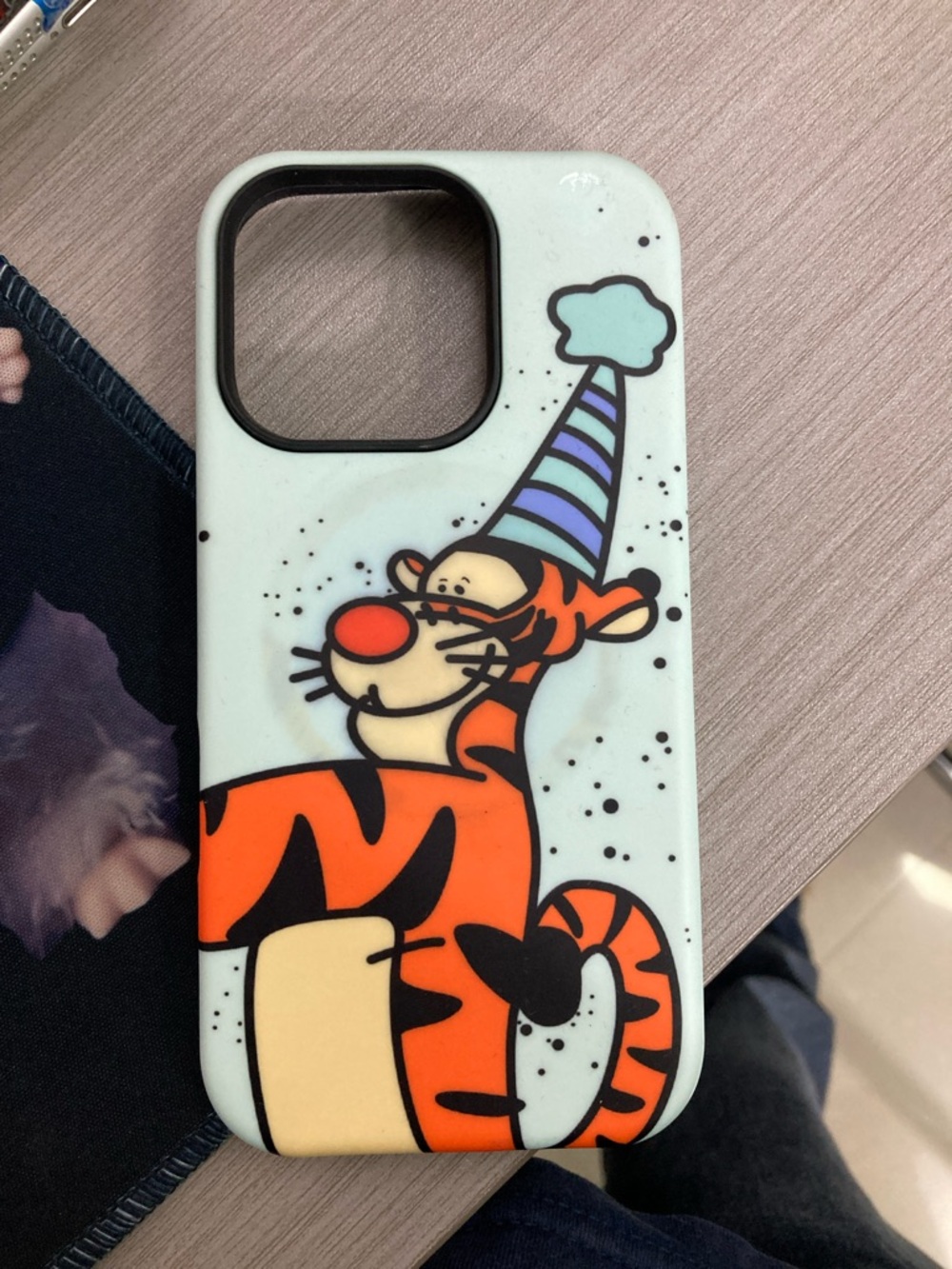 Tigger Cartoon iPhone Case - Light Mint & Orange